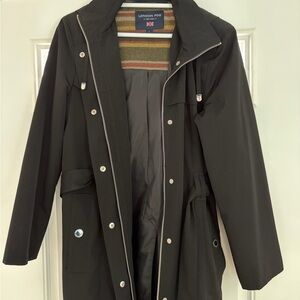 London Fog Black Raincoat SZ L